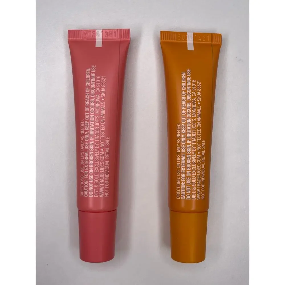 Trader Joe's — Lip Butter Balm Duo Guava Honey + Salted Mango Gift Set Box — NEW